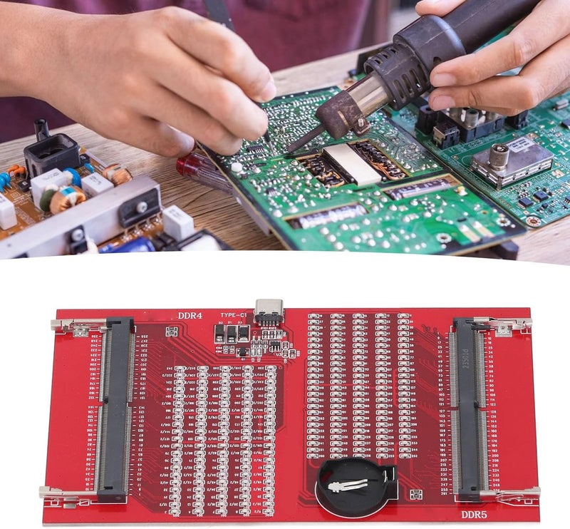Wal front 2 in 1 Slot RAM Memory Diagnostic Tester Card DDR5 DDR4 Memory Tester with LED Light for Laptop Desktop and Server Computers for DDR5 DDR4 Memory Maintenance - Image 4
